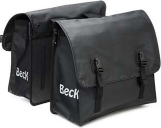 Paire de sacoches beck classic matte vélo - dimensions 40x15x35 - 47 litres - noir