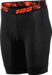Women's 100% Crux Liner Shorts Zwart/Oranje