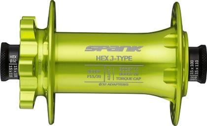Buje delantero Spank HEX J-Type Boost F15 / 20/32 agujeros Verde