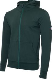 Sweat à Capuche LeBram Écusson Zip Vert Sapin