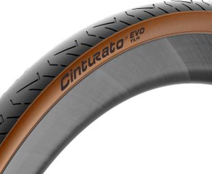 Pneu Route Pirelli Cinturato EVO TLR 700 mm Tubeless Ready Souple TechWall+ Road SmartEVO AS Flancs Classic