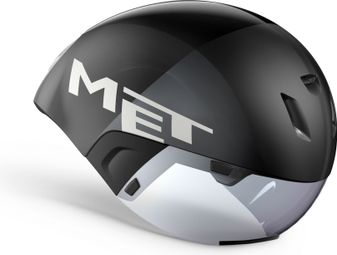 Casco MET Codatronca Negro Plata Mate Brillante