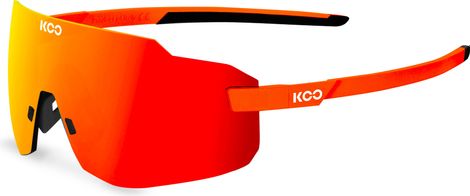 KOO Supernova Fluorescent Orange Sunglasses - Mirror Red Lenses