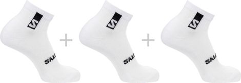 Chaussettes 3 Paires Salomon Everyday Ankle Blanc Unisex