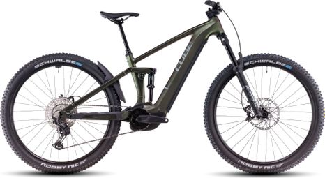 VTT Électrique Tout-Suspendu Cube Stereo Hybrid One44 EXC 800 Shimano Deore XT 12V 800 Wh 29'' Vert Orange Stellar Shiftiris 2025