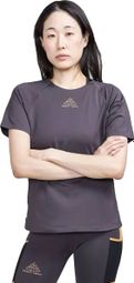 Maglia Craft Pro Trail a manica corta da donna nera