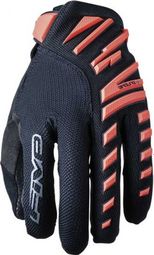 Pair of Long Gloves Five Enduro Air Fluo Red / Black