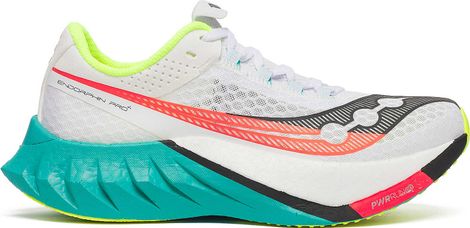 Chaussures Running Saucony Endorphin Pro 4 Blanc/Multicolore Femme