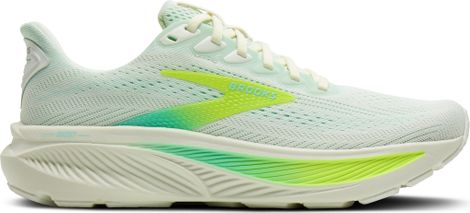 Brooks Ghost 17 Running Shoes, White/Green, Women's