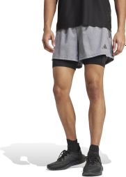 Adidas Performance Own the Run Grijs 2-in-1 short voor heren