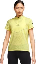 Nike Dri-Fit ADV Run Division Yellow Women's Short Sleeve Jersey