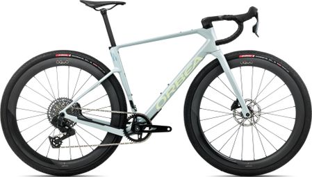 Orbea Terra Race M31eLTD 1X Gravel Bike Sram Rival XPLR AXS 13S 700 mm Blau Grau Gefrorener Beton 2026
