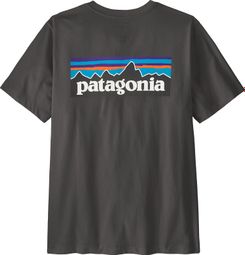 Camiseta de manga corta Patagonia P-6 con logotipo negro para hombre