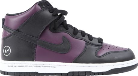 Nike Dunk High Fragment Design Beijin Maat 43 Paars Zwart - Gereviseerd product