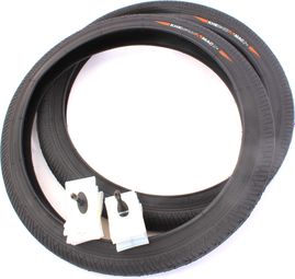 Pneus BMX 2x MAC2+ fil noir + 2x chambre à air Schwalbe Aerothan