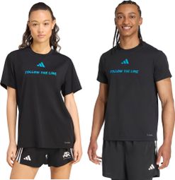 Adidas Performance Follow The Line Korte Mouw Jersey Zwart Unisex