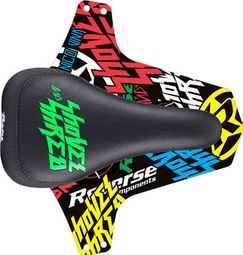 Reverse Saddle and Mudguard Nico Vink Shred Black / Green