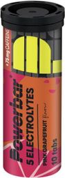 Boisson énergétique Powerbar 5 Electrolytes + caféine Pamplemousse Rose - 10 comprimés