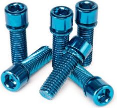 Sal Tornillo Vástago Macizo M8x25mm Azul (6 Unidades)