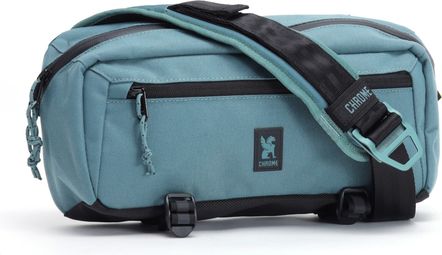 Mini Kadet 5L schoudertas in staalblauw met chromen details