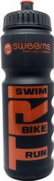 Bidon SWEAMS TRI Swim Bike Run - Black Matt RED - 750ml