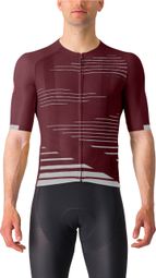 Maillot de manga corta Castelli Climber's 4.0 Burdeos/Plata