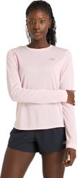 Camiseta de manga larga para mujer New Balance Athletics Rosa