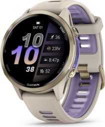 Montre GPS Garmin Forerunner 970 Beige Or Titane Soft Gold