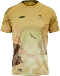 Hoka Les Templiers Performance Jersey met korte mouwen Geel Heren