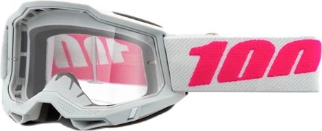 Accuri 2 Keetz 100% Pink Gray Goggle / Clear Lenses