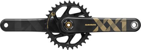 Sram XX1 Eagle DUB Boost Montaje directo bielas 34t (BB no incluido) - Dorado