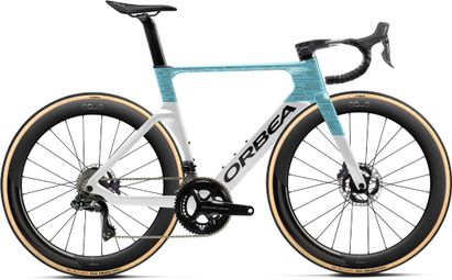 Vélo de Route Orbea Orca Aero M10iLTD Shimano Dura-Ace Di2 12V 700 mm Blanc Bleu Sky 2025