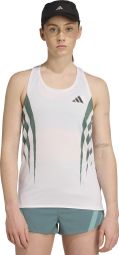 Adidas Performance Adizero Archive Women's White/Green Tank Top