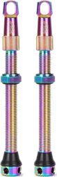 Paire de valves tubeless Presta 63 mm Multicolores