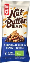 Barre énergétique Clif Nut Butter Bar Pépites de Chocolat/Beurre de Cacahuètes - 50g