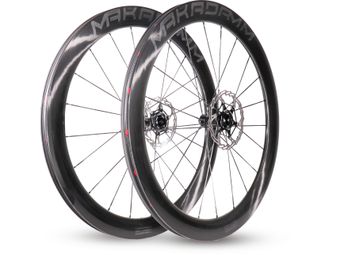 Paire de roues carbone route – MaKadamm legacy 55 disc héritage édition à pneus – 1149 gr la paire – centerlock – axe 12x100 | 12x142