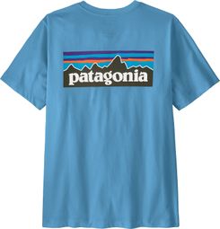 Camiseta de manga corta Patagonia P-6 con logotipo azul para hombre