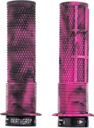 Paire de Grips DMR DeathGrip Flangeless Rose Marbré