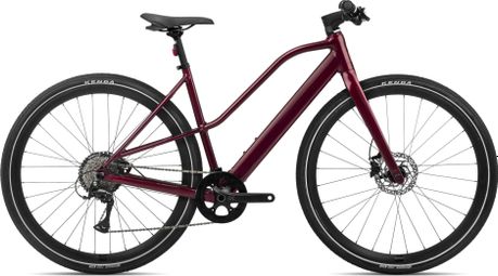 Orbea Vibe Mid H30 Elektrische Stadsfiets Shimano Acera 8S 250 Wh 700 mm Metallic Bordeaux Rood 2024