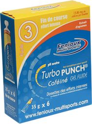 6 Energy Gels Fenioux Gel Turbo Punch 3 Fluide Citrus Fruits (6 Gels)