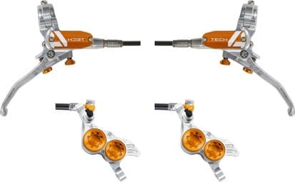 Hope Tech 4 V4 Bremspaar Bremsleitung Standard Silber/Orange