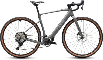 Cube Nuroad Hybrid C:62 Race 400X elektrisch gravelfiets met Shimano GRX 12V, 400 Wh, Bosch 60 Nm, 700 mm, grijs 2027