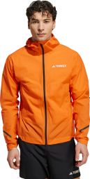 Chaqueta adidas Terrex Xperior Light Rain Naranja Hombre