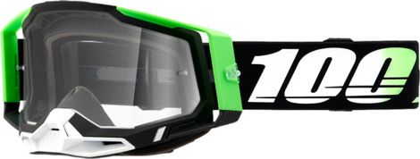 100% Racecraft 2 Mask Kalkuta Green Clear Lens