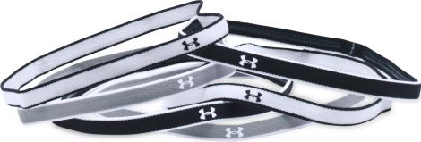 Under Armour Damen Mini Stirnbänder (6er Set) Schwarz Grau Weiß