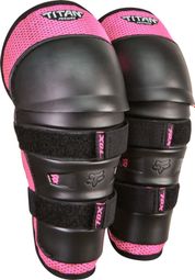 Fox Peewee Titan Junior Knee & Shin Pads Black/Pink