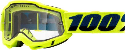 100% ACCURI 2 Enduro MTB Goggle | Yellow | Clear Lenses