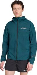 Adidas Terrex Xperior Giacca antipioggia leggera Uomo Verde