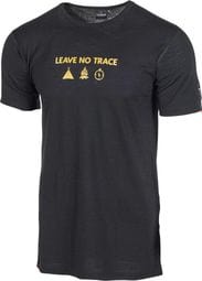 T-shirt Ivanhoe Agaton Trace pour homme-100% laine mérinos-noir