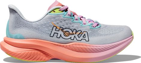 Hoka One One Mach 6 Blauw Roze Hardloopschoenen voor dames